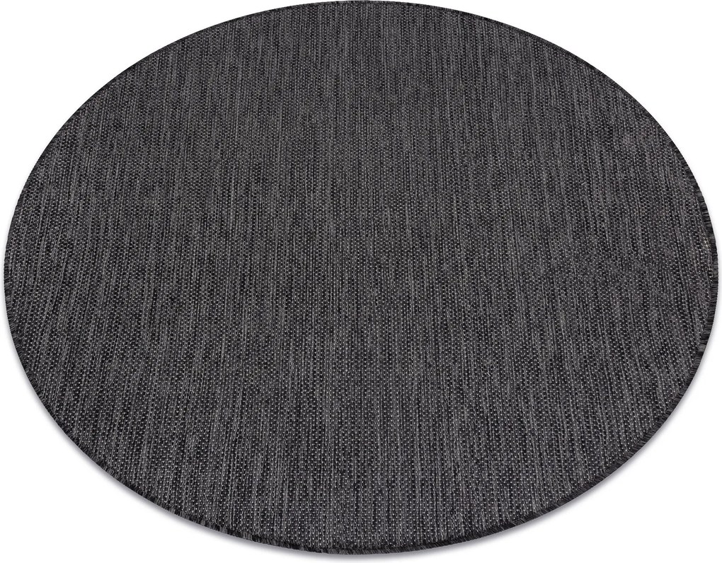 Covor SISAL SION cerc A5165A Melanj țesute plate negru