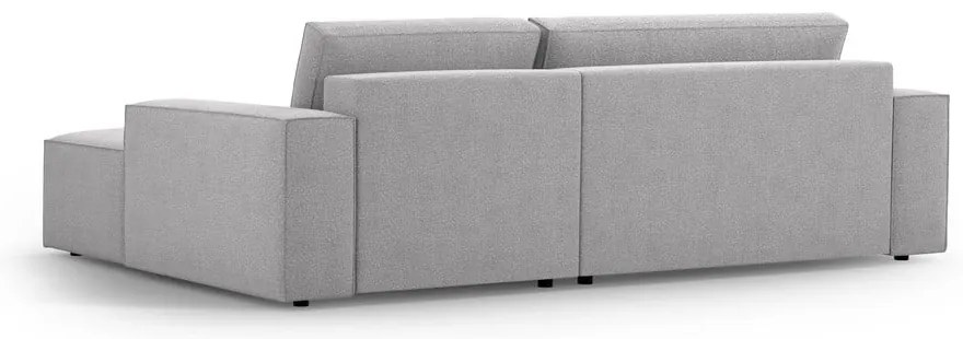 Colțar gri deschis extensibil cu tapițerie din țesătură bouclé (cu colț pe partea dreaptă) Jodie – Micadoni Home