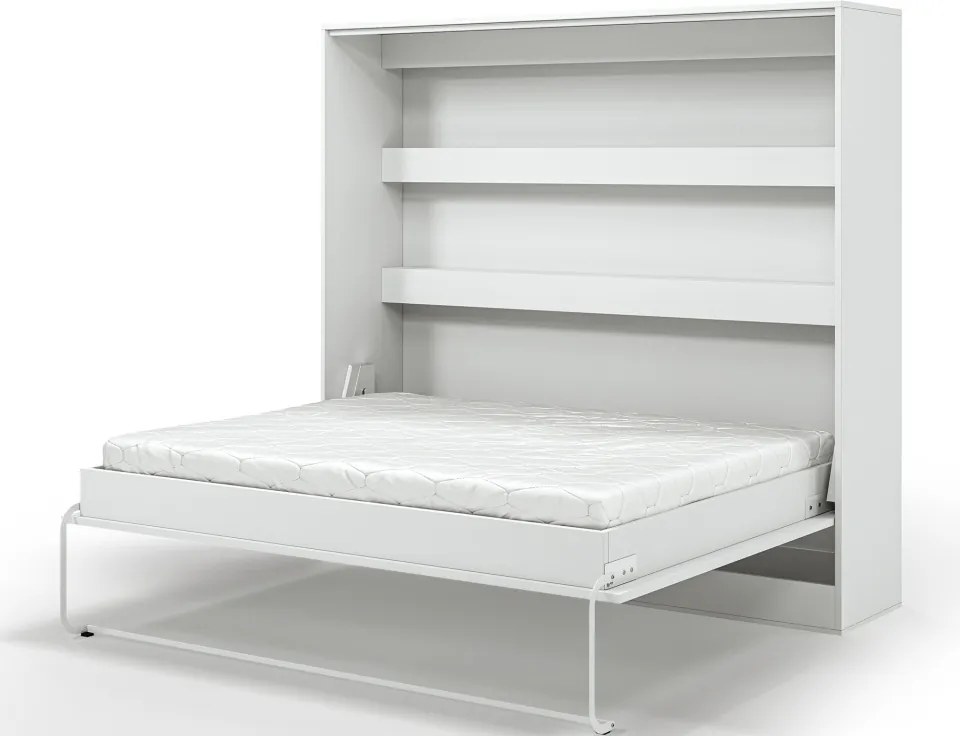 Pat rabatabil Devesto Horizontal Wall 160 alb, 200x160 cm – Alb