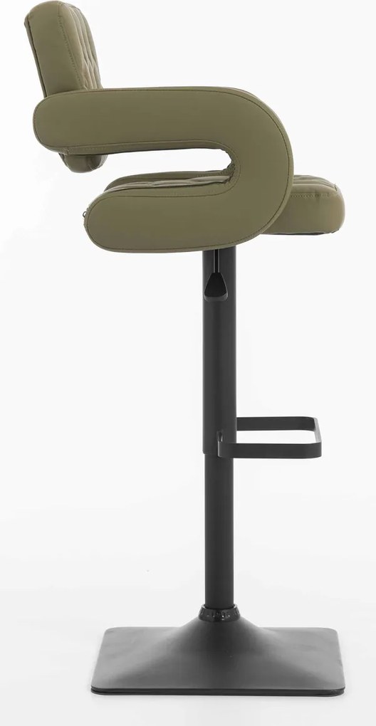 HR8403KW Scaun Khaki Piele Ecologica Premium Soft cu Bază Neagră