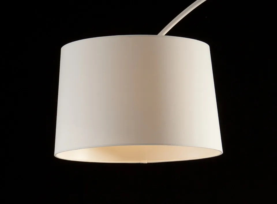 Lampadar din tesatura/metal/marmura THIS & THAT 205 cm alb, un bec