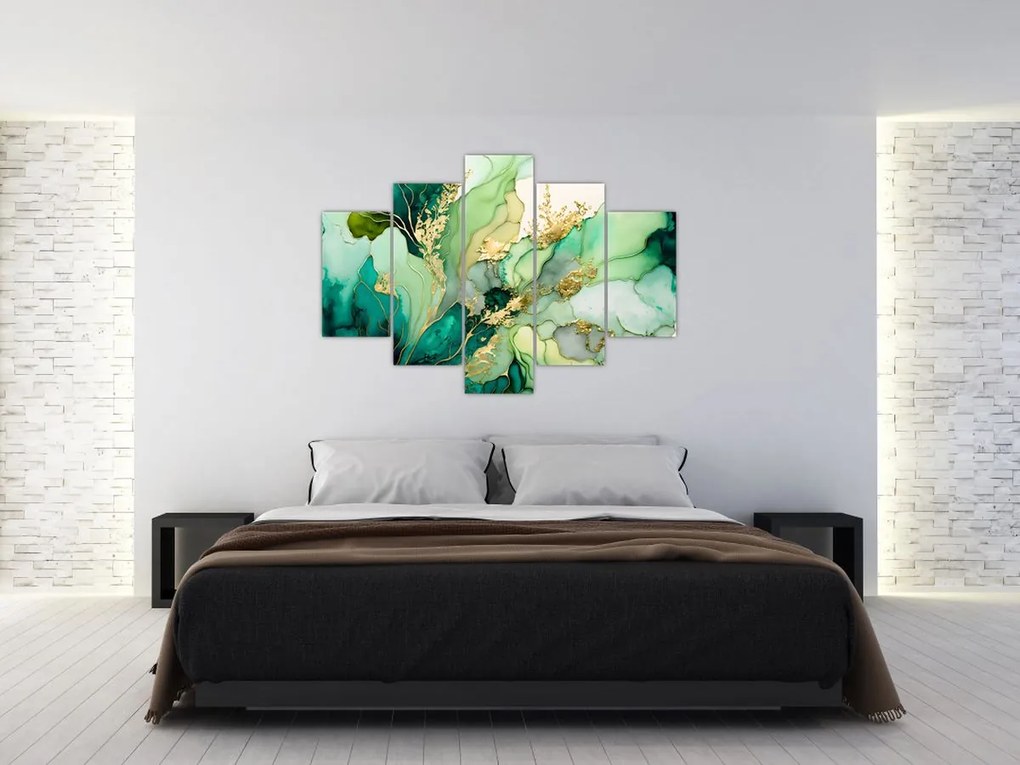 Tablou - Abstractizare verde (150x105 cm)