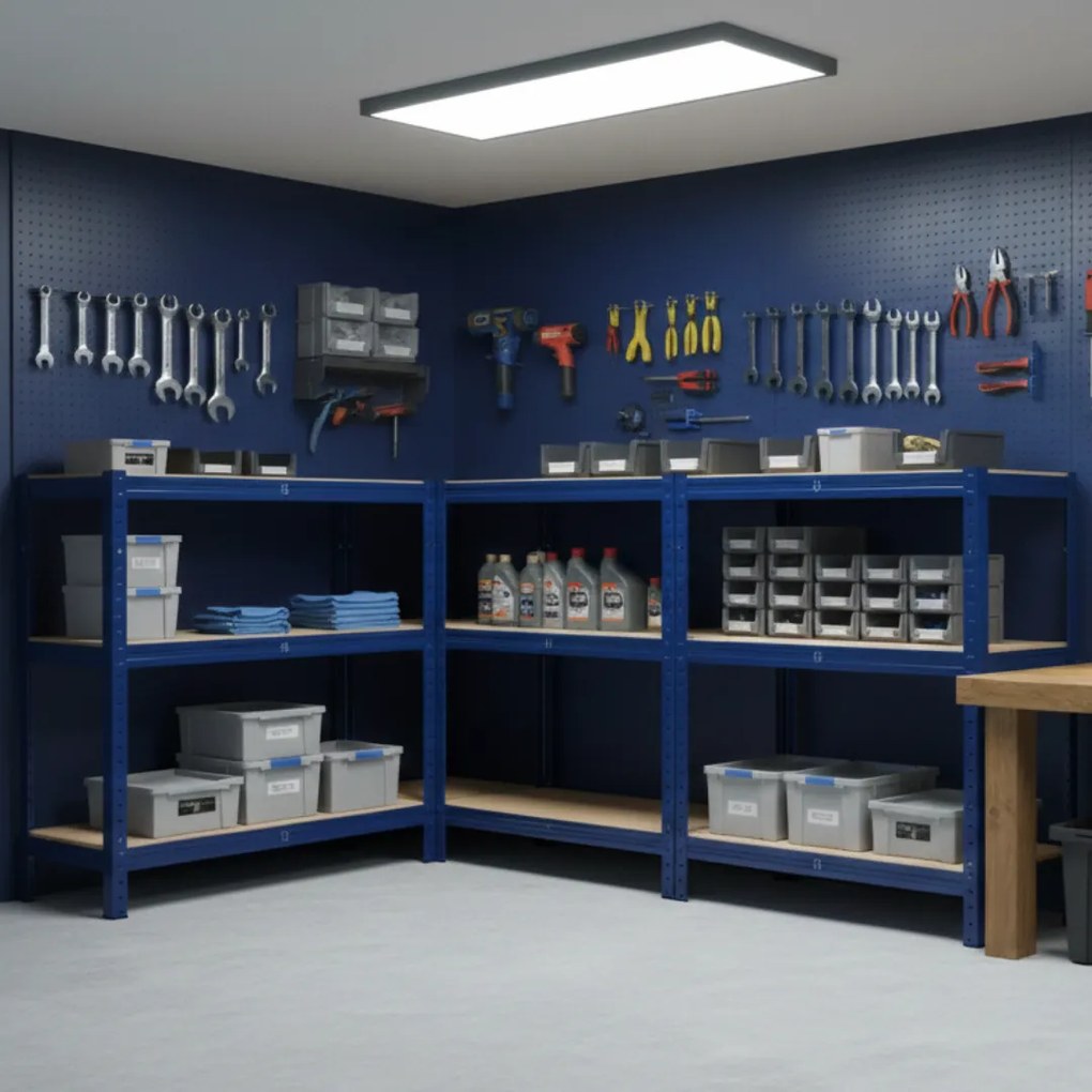 Raft cu capacitate mare HEAVY, max. 875kg, 90x40x180cm, albastru Monzana