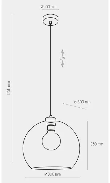 Lustră pe cablu CUBUS 1xE27/60W/230V