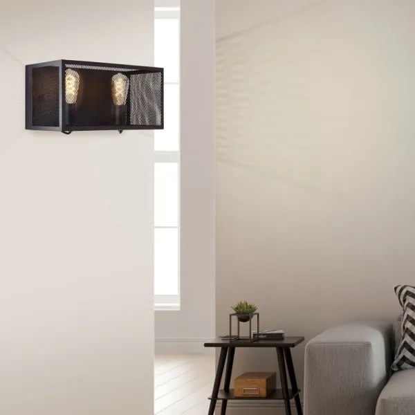 Aplică Brilliant MAZE 2xE27/40W/230V negru