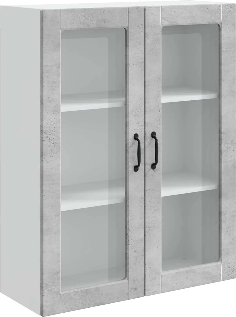 vidaXL Dulap de bucătărie Kalmar Gri din beton 80 x 31 x 100 cm