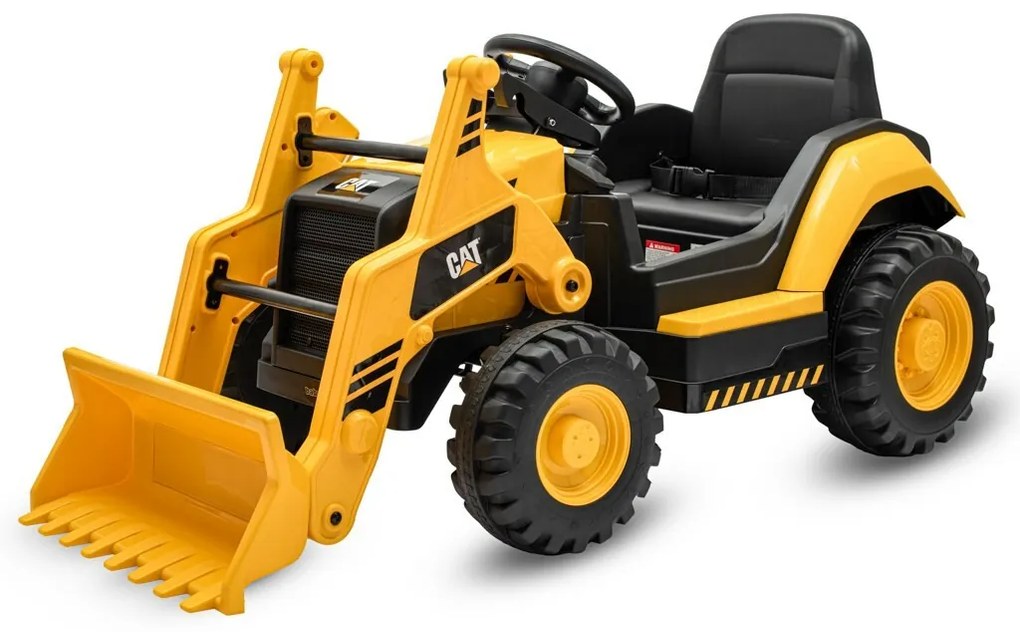 Baby Mix Tractor electric pentru copii CAT, galben