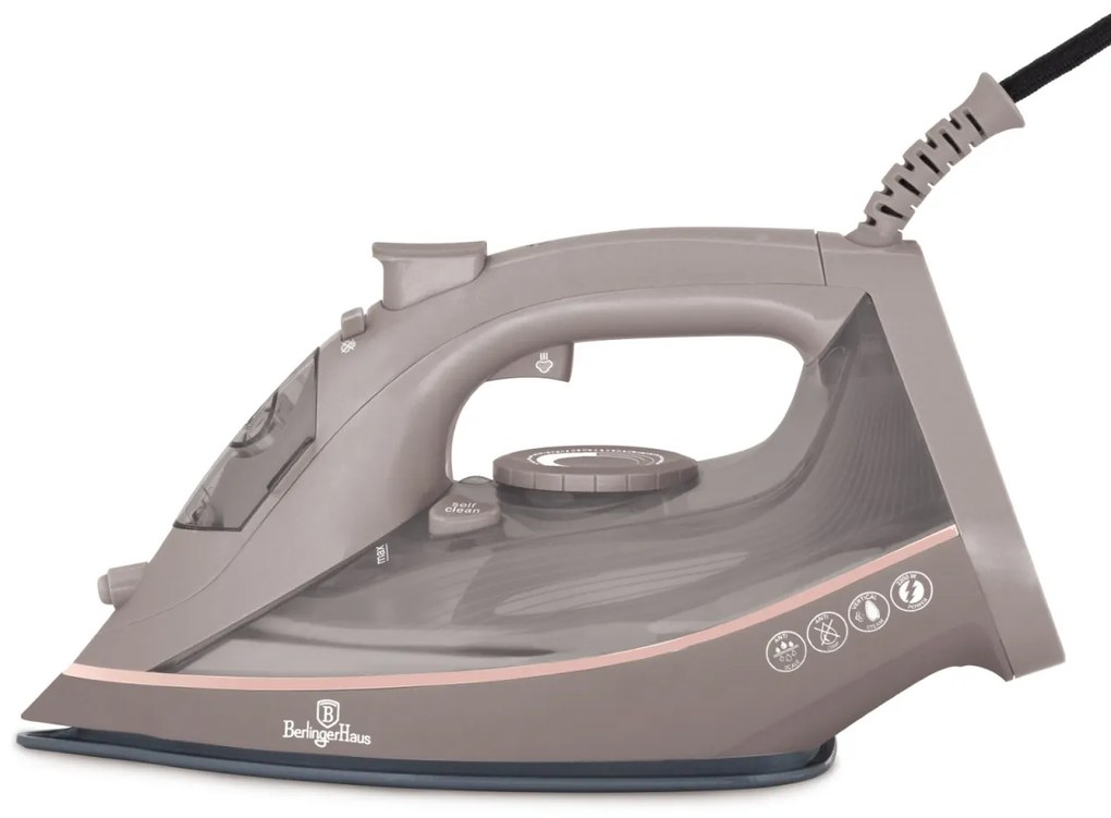 Fier de calcat 2200W cu aburi Taupe Berlinger Haus BH 9594