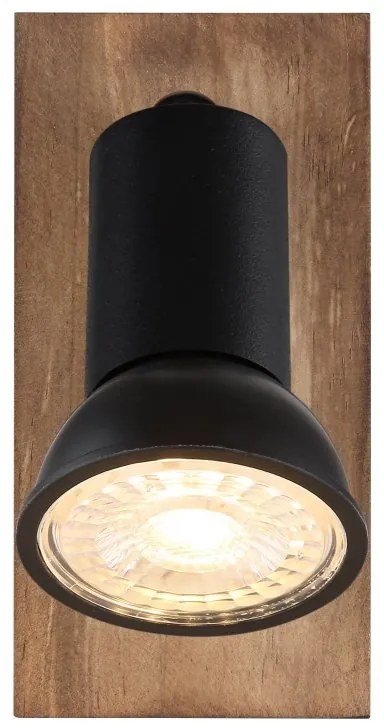 Aplica cu spot directionabil design modern DREW maro inchis, negru mat