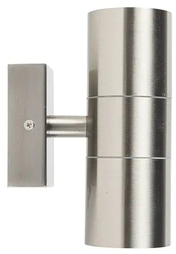 Lampă de perete exterioară din oțel cu 2 lumini IP44 - Duo