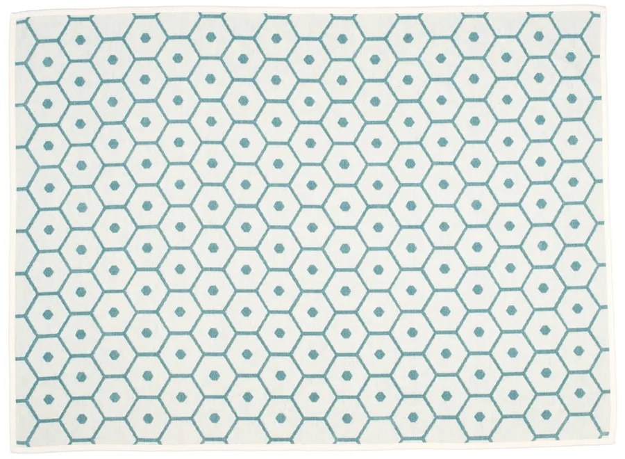 Pătură turcoaz din amestesc de lână 140x180 cm Honey Turquoise – Pappelina
