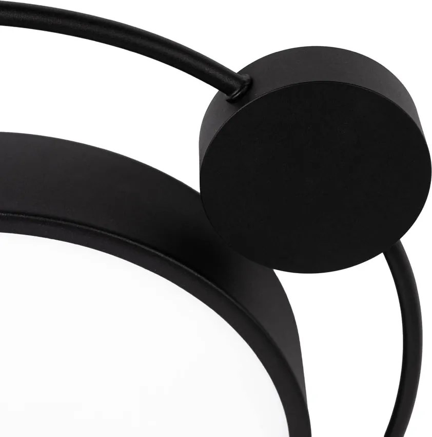 Plafonieră LED Erste Moon 28W 1400lm 3000K 440x70mm Negru Mat, Design Modern Minimalist pentru Iluminat Interior Elegant și Eficient Energetic