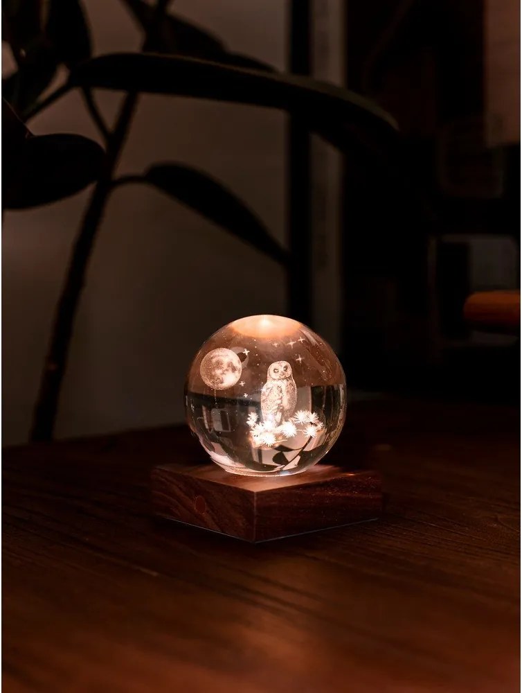 Decorațiune luminoasă portabilă cu USB ø 8 cm Amber – Gingko