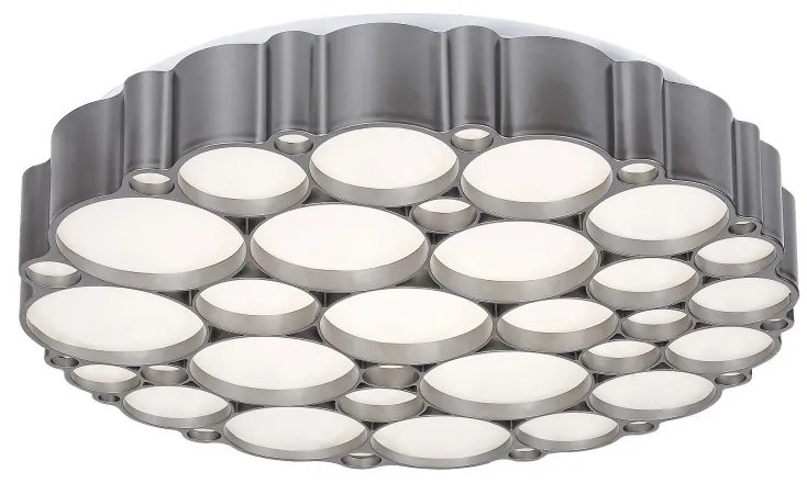 Lustra LED aplicata stil modern Andela 50cm argintie