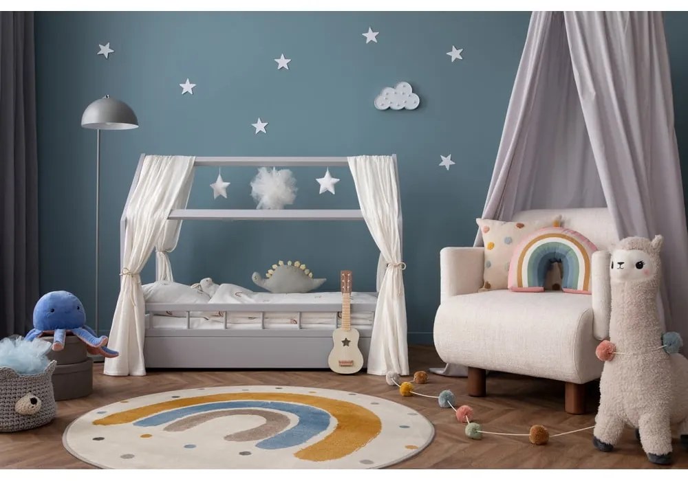 Covor pentru copii galben ocru-fildeș ø120 cm Joyful Gold – FD