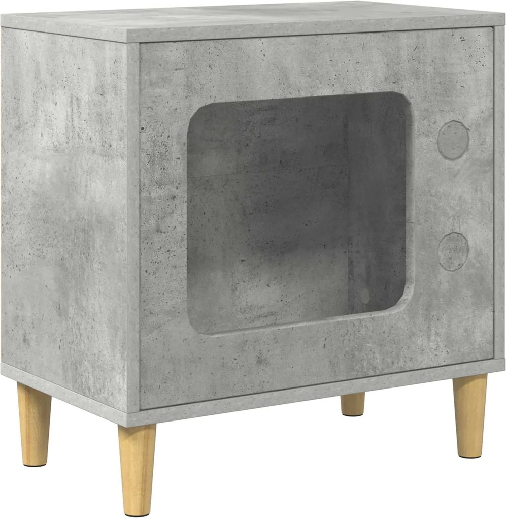 vidaXL Casa pentru pisici Beton 51 x 30 x 52 cm Lemn compozit