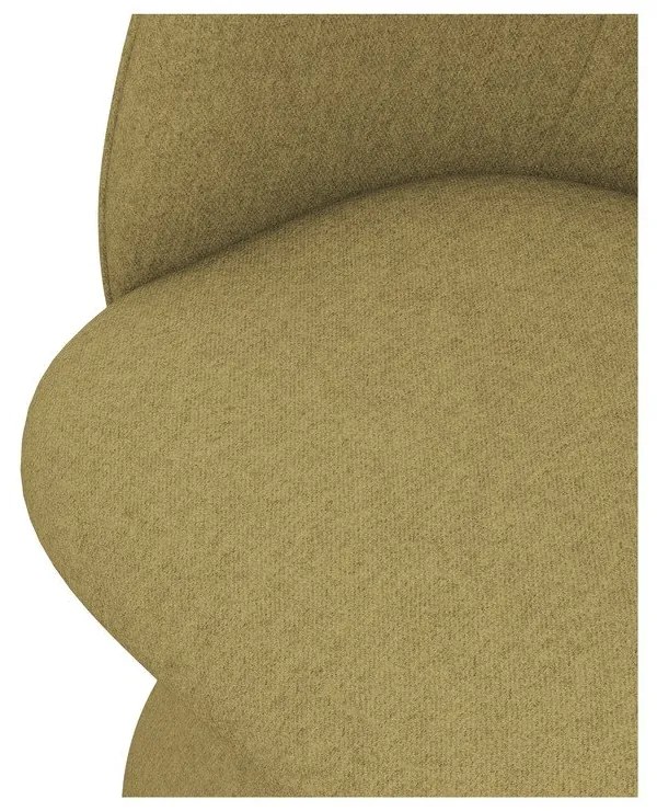 Scaun de sufragerie galben muștar tapițat Maia – Makamii