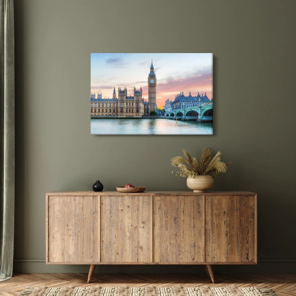 Tablou - Londra în culori pastelate (90x60 cm)