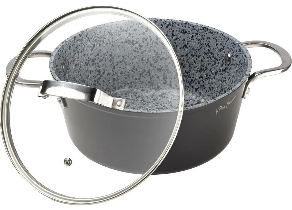 Lamart LT1254 cratiță cu capac Granit, diametru 24cm