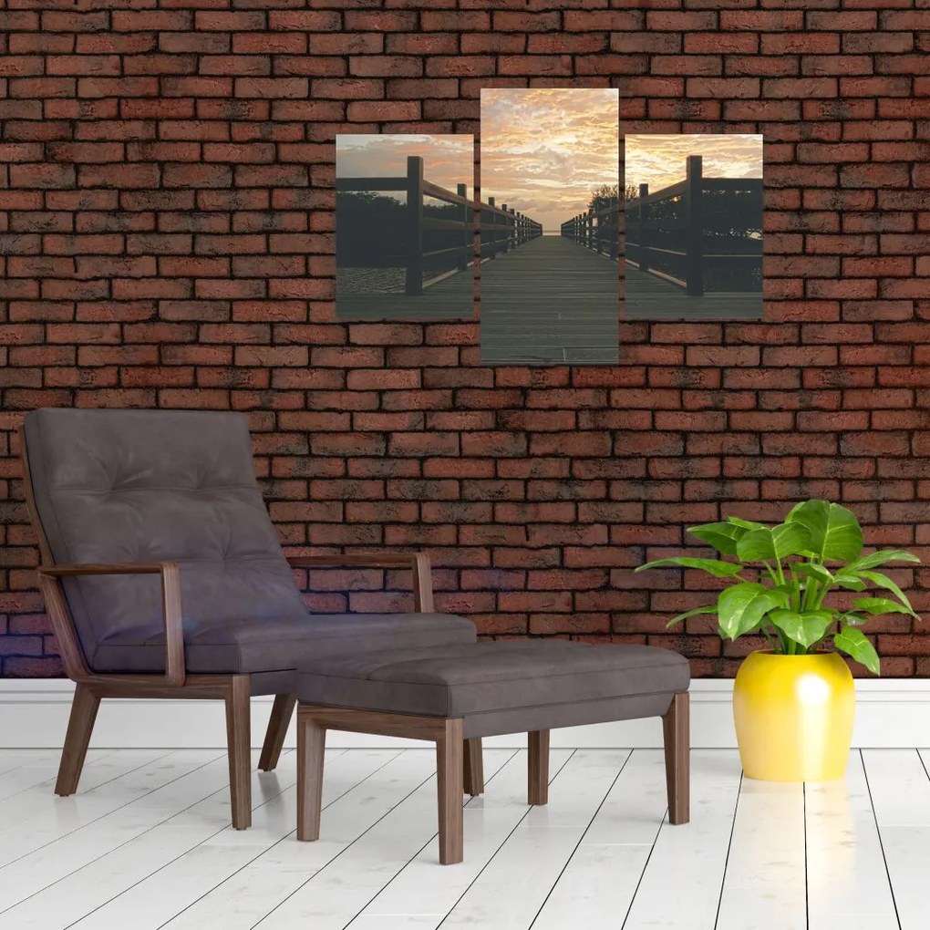 Tablou - Ponton de lemn, lac (90x60 cm)