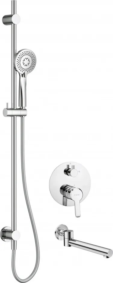 ARNICA Set de duș incastrat pentru cadă NAC_09QA Finisaj: crom