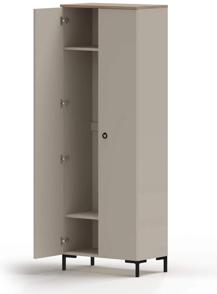 Dulap de haine Demandaron 3 (taupe + stejar silverjack). 1116805