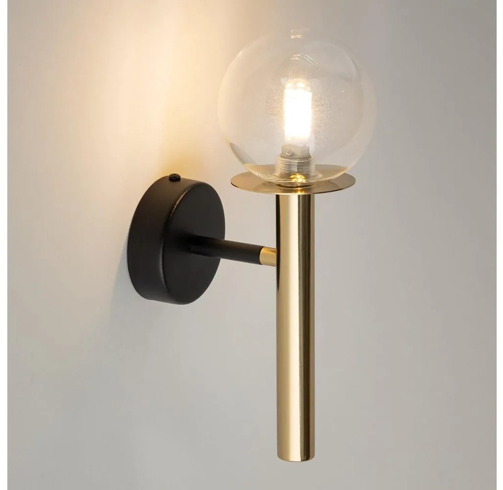 Lampă de perete DAISY 1xG9/12W/230V auriu/negru/transparent