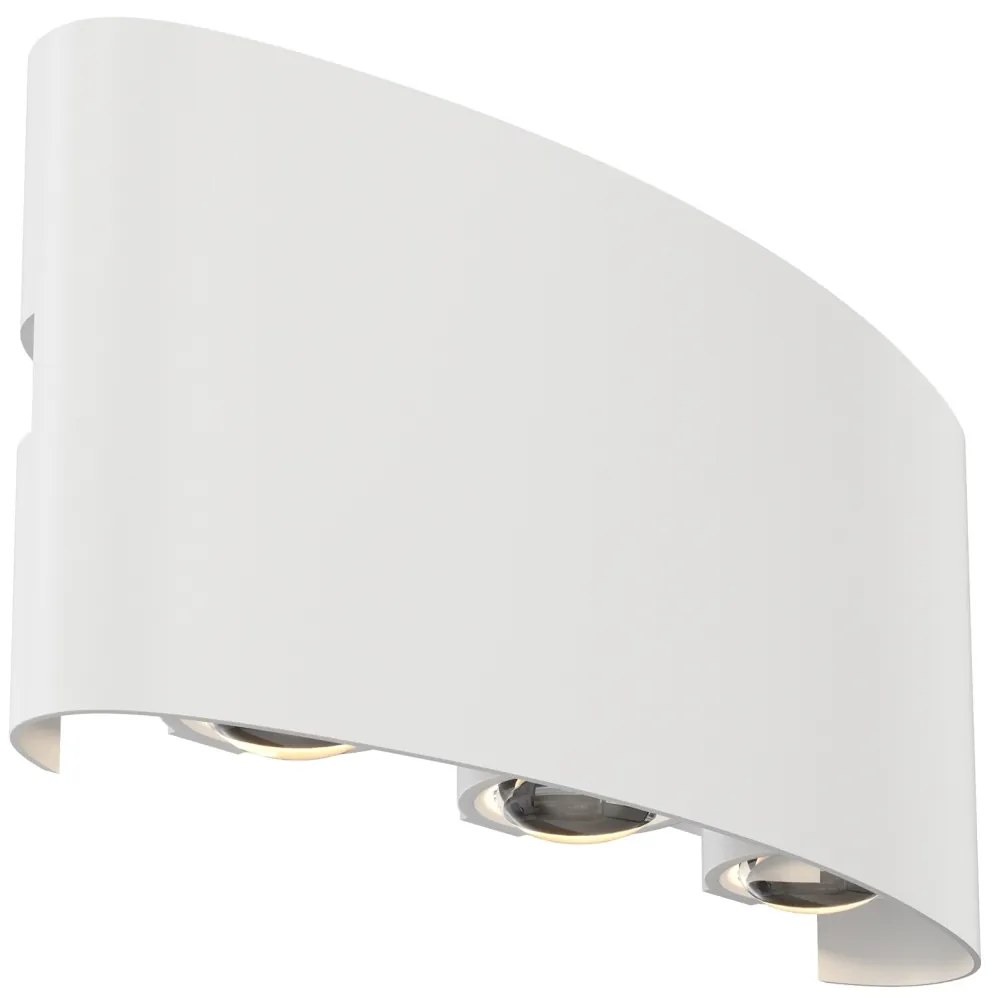 Aplica de perete exterior cu iluminat arhitectural IP54 LED Strato alb