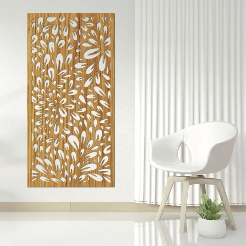 SENTOP | Pictură abstractă cu flori pe perete | PINIIA