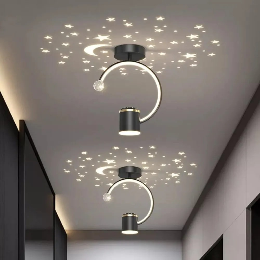 Lustra LED , Elit's EsnL7676-1BK+GD, 28w-6w
