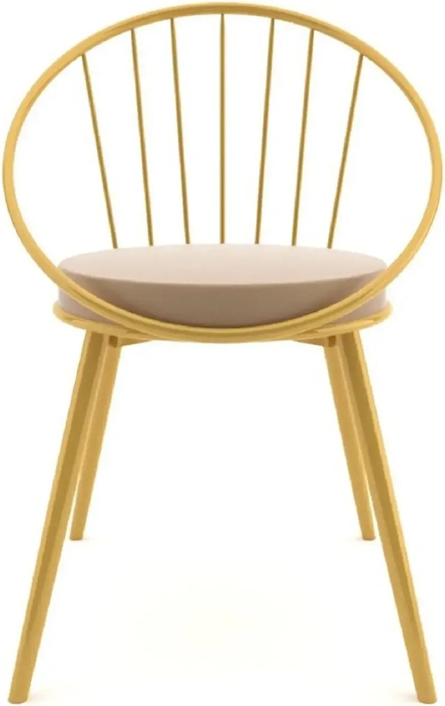 Scaun metal, Dining Homs, auriu, 76 x 62 cm,30450
