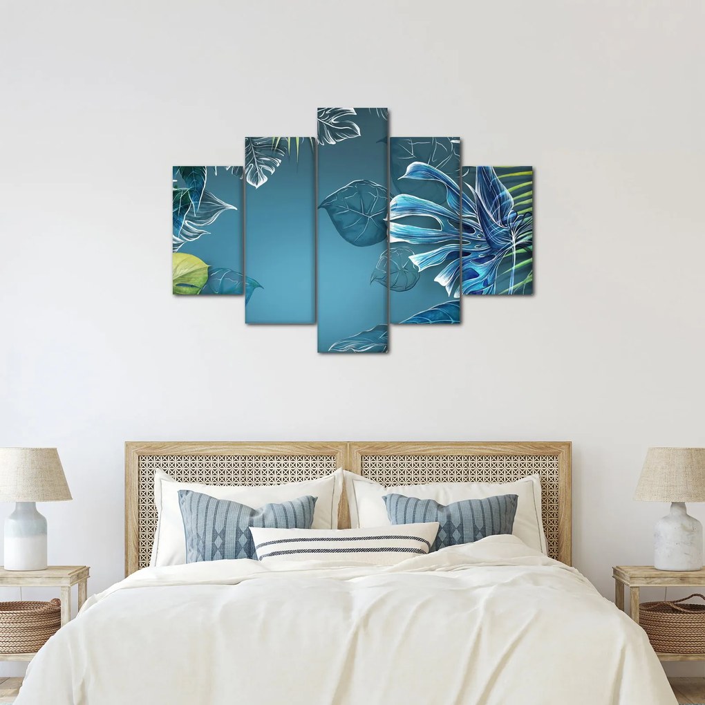 Tablou - Frunzele plantelor tropicale (150x105 cm)