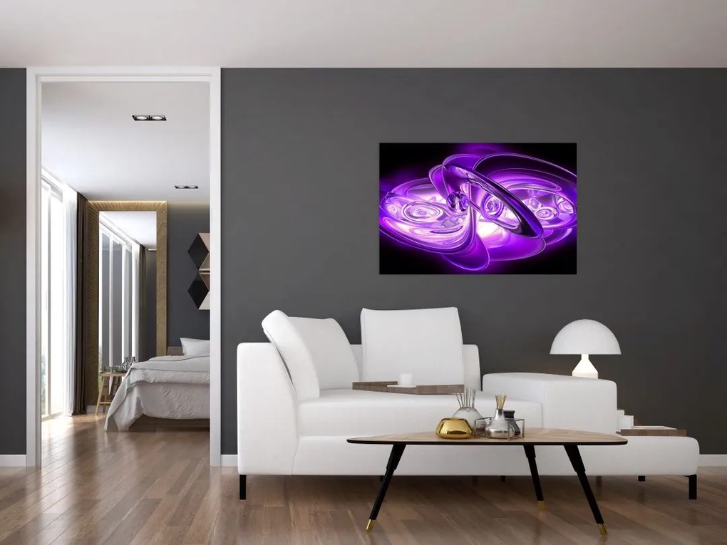 Tabloul fractalilor în violet (90x60 cm)