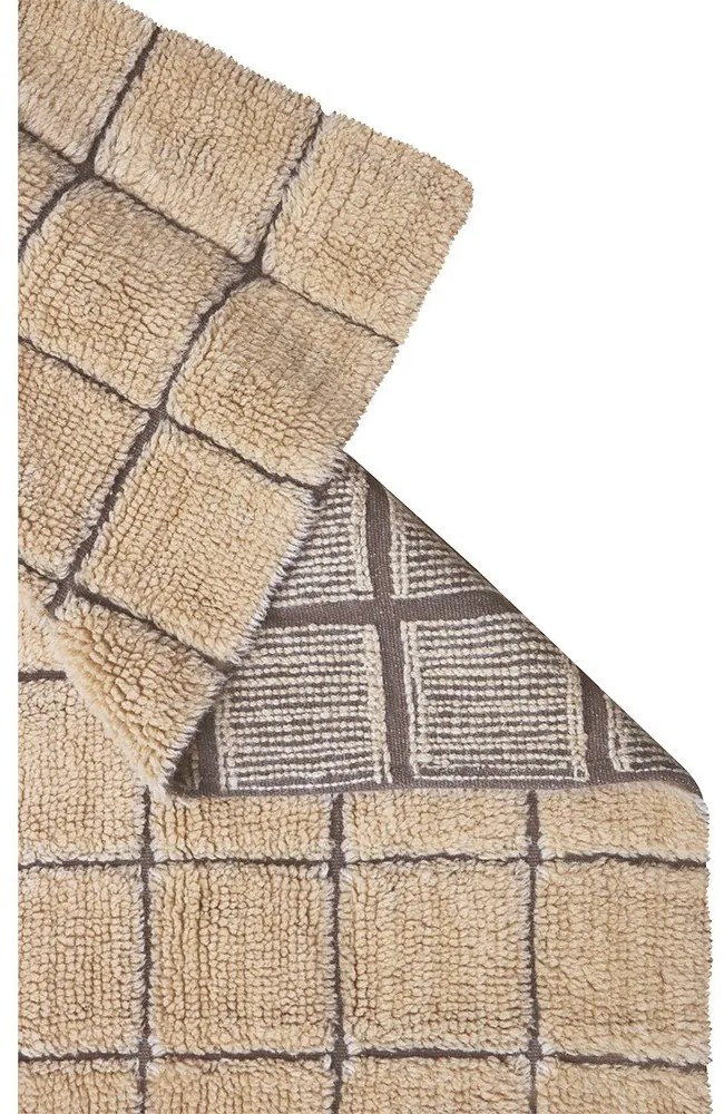 Covor tip traversă chihlimbar țesut manual din lână 80x230 cm Mosaic Amber – Lorena Canals