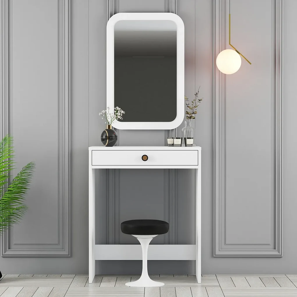 Lisbon Mirror White Cosmetic Table