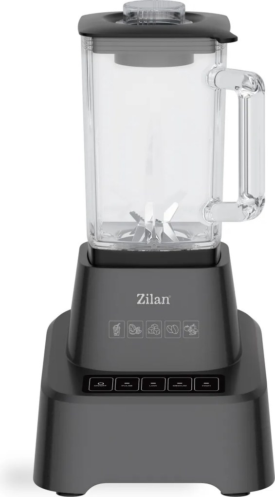 Blender si rasnita electrica 2 in 1 ZILAN ZLN4310 - 1200W, vas sticla 1.6L
