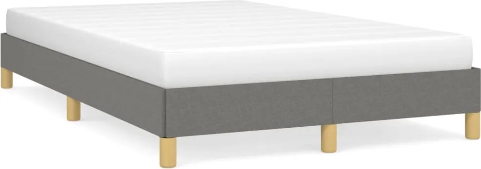 vidaXL Cadru de pat fără saltea gri închis 120x190 cm țesătură