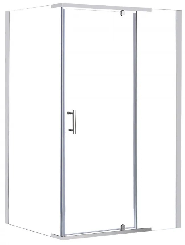 Cabină de duș asimetrică Leziter GALS80120 Galatro cu ușă batantă, 80x120x195 cm