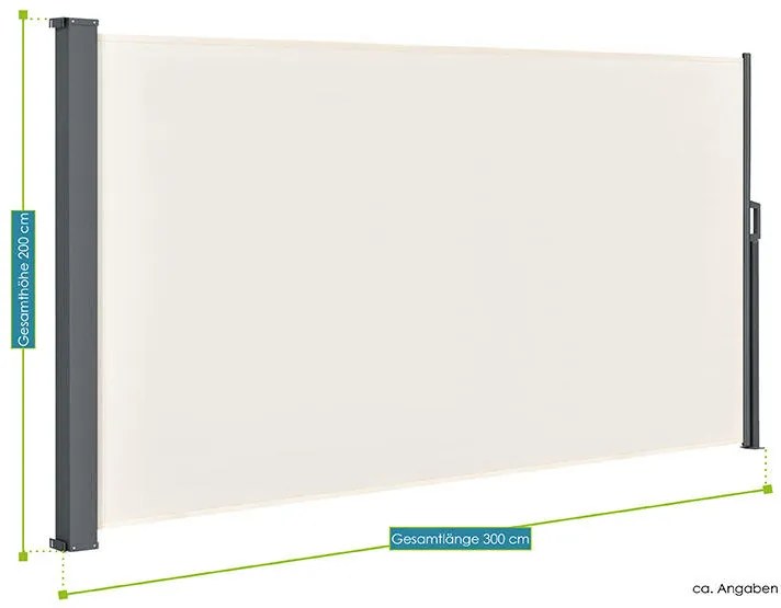 Perete lateral "Dubai" 300 x 200 cm bej