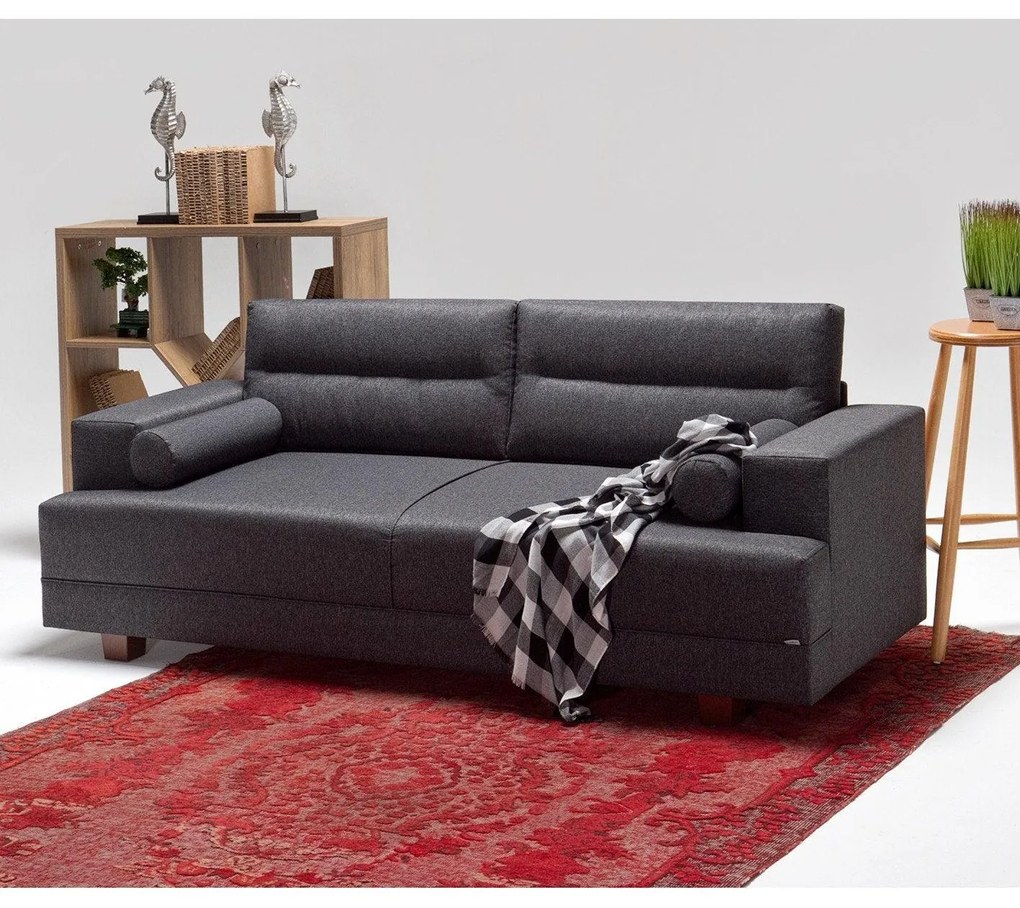 Canapea Fixa cu 3 Locuri si Taburet Oslo, 210 x 85 x 78 cm