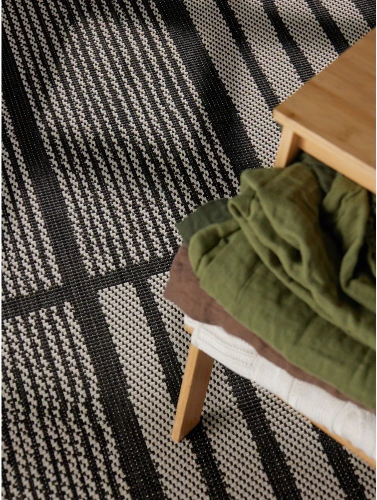 Covor pentru exterior și interior negru/crem 120x170 cm Haringey Allington – Ted Baker