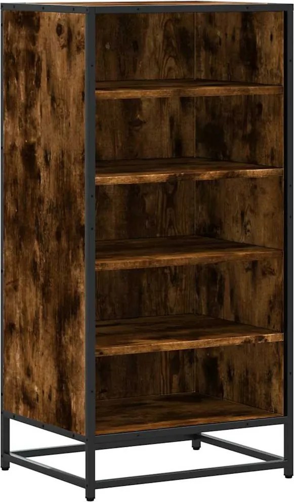 vidaXL Suport pantofi Stejar afumat 48x38x97,5 cm Lemn prelucrat