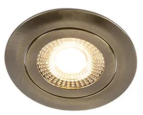 Set 5 spoturi moderne încastrate bronz cu LED-uri reglabile în 3 trepte - Mio