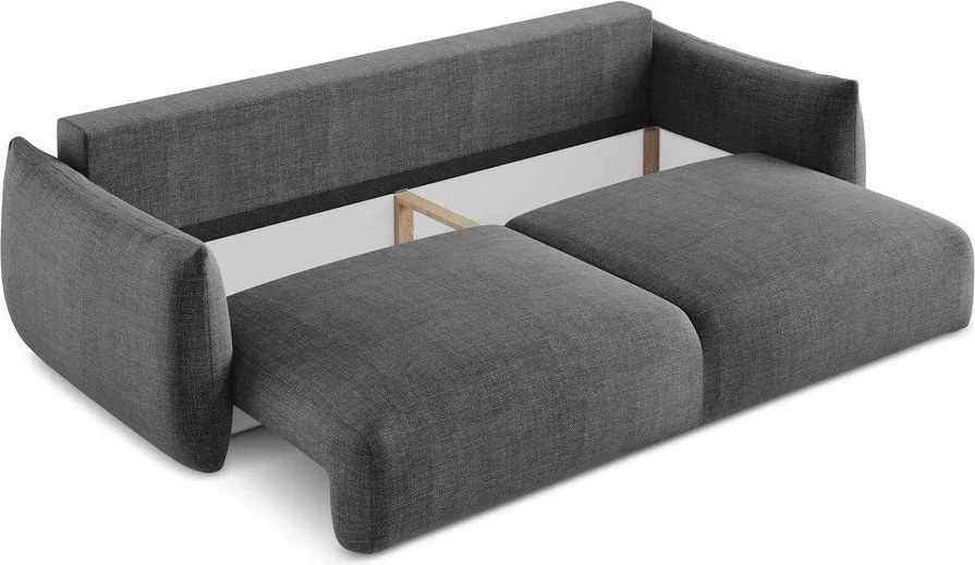 Canapea gri închis extensibilă 230 cm Leila – Makamii