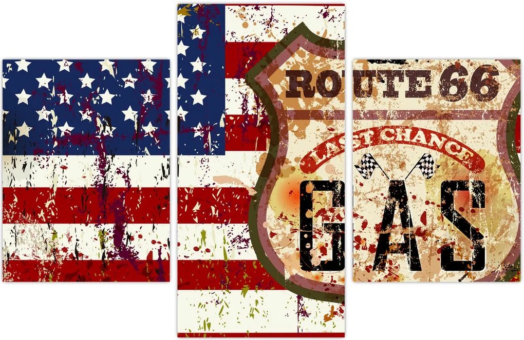 Tablou - Vintage steag (90x60 cm)