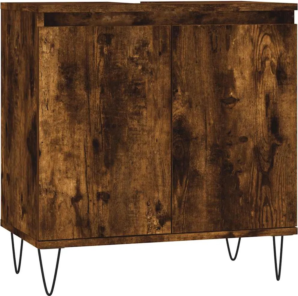 vidaXL Dulap de baie, stejar sonoma, 58x33x60 cm, lemn prelucrat