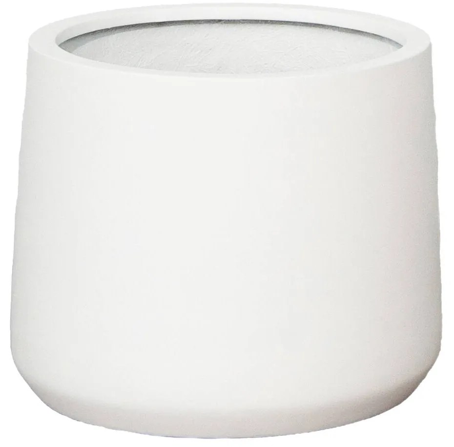 Ghiveci de flori Patt, alb mat, dimensiuni multiple - PotteryPots mărimea: Ø42 x 35 cm