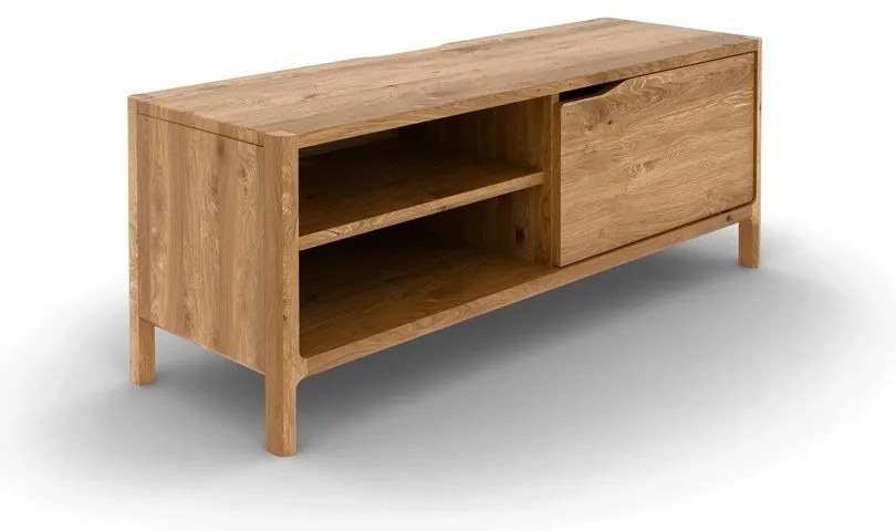 Comodă TV în culoare naturală din lemn de stejar 111x48 cm Twig – The Beds