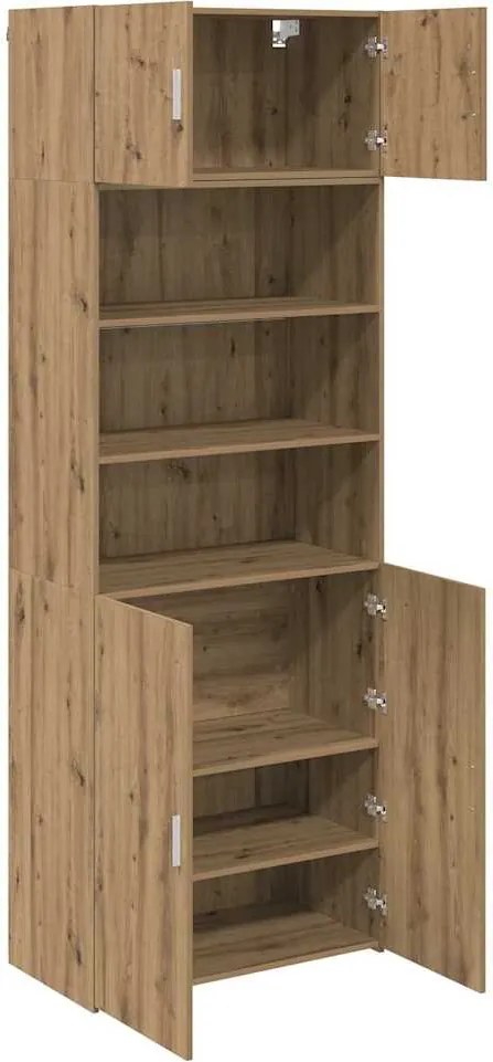 vidaXL Dulap de depozitare Stejar Artizanal 80 x 42,5 x 225 cm