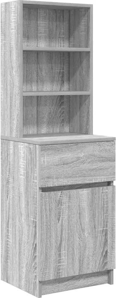 vidaXL Noptiera gri Sonoma 39x35x125 cm lemn prelucrat